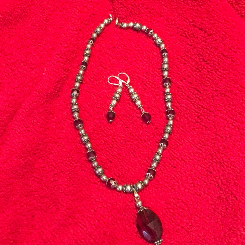 Sterling Silver Necklace and Earrings